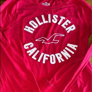 Red hollister slim tee